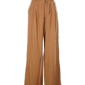 Reformation Mason Tan Wide-Leg Trousers